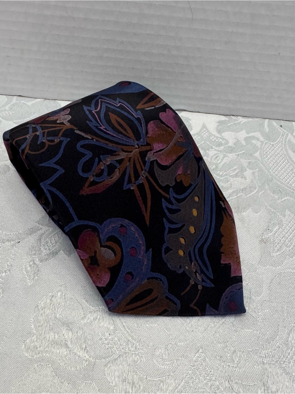 Bugle Boy Vintage Y2K USA Blue Abstract Tropical Floral Art Dapper Dad Old Money